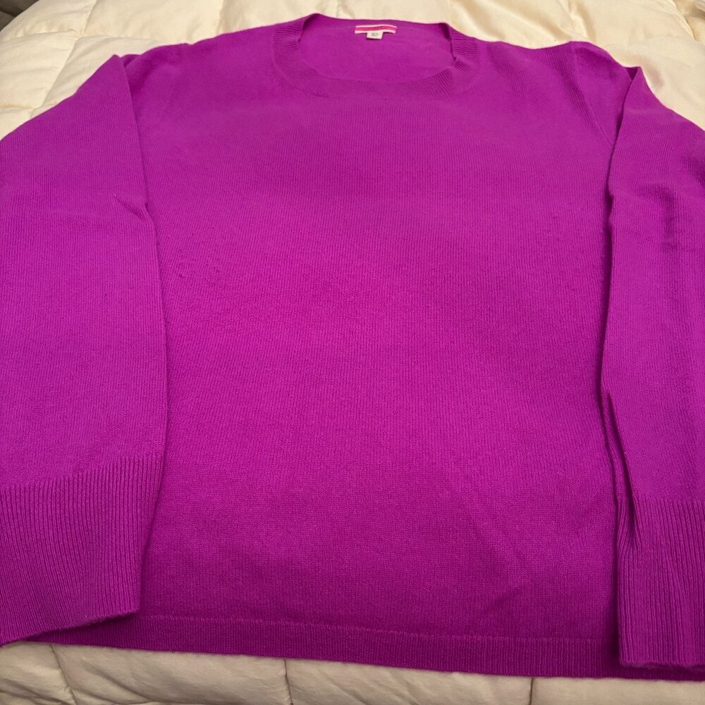 J. Crew Women's Crewneck Sweater in Vivid Magenta